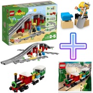 LEGO Duplo 10872 Vlakové koľaje a viadukt + LEGO Creator 30584 Vlak
