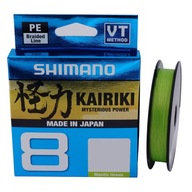 Splietaná šnúra Shimano Kairiki x8 0,2mm x 150m zelená