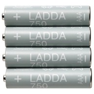 IKEA LADDA NABÍJACIE AAA 750 mAh 4 KS.