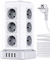 STOJANÝ NAPÁJACÍ PÁS 12 VSTUPOV 4XUSB 5M KÁBEL STOJANÝ NAPÁJACÍ PÁS 12 VSTUPOV 4XUSB 5M KÁBEL