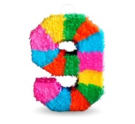 Narodeninová Piñata Číslo 9 Farebné 50 cm