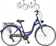 Mestský bicykel 26 Kands LAURA námornícka modrá 2021
