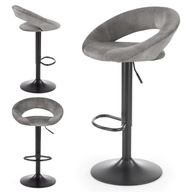 Čalúnená barová stolička Loft H102 Grey Velour