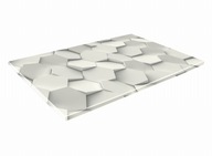 SKLENENÁ KUCHYŇSKÁ DOSKA 30x20 314a Biela geometria SKLENENÁ KUCHYŇSKÁ DOSKA 30x20 314a Biela geometria