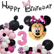 BALOONS narodeninový set pre 3-ročné deti MINI MINNIE MOUSE BALOONS narodeninový set pre 3-ročné deti MINI MINNIE MOUSE