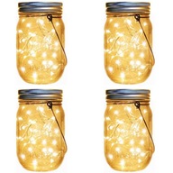 SOLÁRNE ZÁHRADNÉ LAMPY JAR - 20 LED - VEĽKÉ 4 ks SOLÁRNE ZÁHRADNÉ LAMPY JAR - 20 LED - VEĽKÉ 4 ks