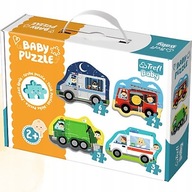 Trefl Baby Classic Puzzle 2+ Vozidlá a povolania 24h Trefl Baby Classic Puzzle 2+ Vozidlá a povolania 24h