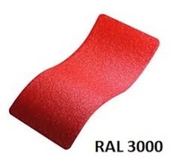 Červená polyesterová farba RAL 3000. Štruktúra