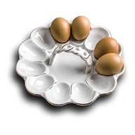 TANIER, tanier na vajíčka, porcelán, 21 cm