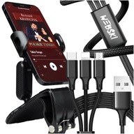 DRŽIAK NA DRŽIAK TELEFÓNU V AUTOMOBILE + KÁBEL 3 V 1 DRŽIAK NA DRŽIAK TELEFÓNU V AUTOMOBILE + KÁBEL 3 V 1