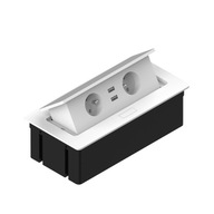 Zásuvka pod omietku ELEKTRIMA KWADRO 3x230V 2xUSB WHITE REJS Zásuvka pod omietku ELEKTRIMA KWADRO 3x230V 2xUSB WHITE REJS