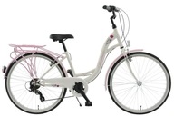 Mestský bicykel Kans 26 Laura bielo-ružový 15