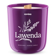 Levanduľová sójová vonná sviečka s dreveným knôtom Levanduľová sójová vonná sviečka s dreveným knôtom