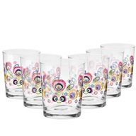 Poháre FOLK KROSNO, 6 ks, 250 ml, so vzorom Łowicz Poháre FOLK KROSNO, 6 ks, 250 ml, so vzorom Łowicz