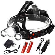 VÝKONNÁ HLAVOVÁ LAMPA 3 x LED T6 CREE NABÍJACIA HLAVOVÁ LAMPA VÝKONNÁ HLAVOVÁ LAMPA 3 x LED T6 CREE NABÍJACIA HLAVOVÁ LAMPA