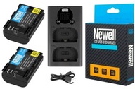 LCD nabíjačka + 2x batérie Newell LP-E6 pre Canon