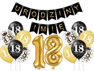 Sada balónových dekorácií k 18. narodeninám 18. narodeniny Ľubovoľné meno Sada balónových dekorácií k 18. narodeninám 18. narodeniny Ľubovoľné meno
