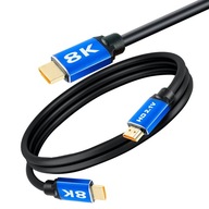 RÝCHLY PEVNÝ KÁBEL HDMI FULL HD 8K 60HZ 48GBPS MODRÁ 200CM RÝCHLY PEVNÝ KÁBEL HDMI FULL HD 8K 60HZ 48GBPS MODRÁ 200CM