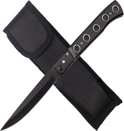 Pružinový skladací vreckový nôž čierny oceľový kryt BSH 31cm N-503A