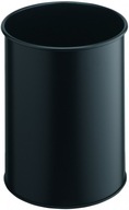 Odolný kovový odpadkový kôš, čierny, kancelársky, 15l