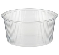 Jednorazové nádoby, okrúhle, priehľadné + vrchnáky 250ml PP, 100 kusov