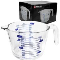 SKLENENÁ NÁDOBA S ODMERKOU DŽVIČKA 1L 1000ml KUCHYŇSKÁ ODMER. SKLENENÁ NÁDOBA S ODMERKOU DŽVIČKA 1L 1000ml KUCHYŇSKÁ ODMER.