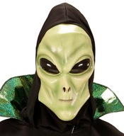 Zelená latexová maska ​​mimozemšťana UFO Alien