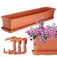 KADAX BALKÓNOVÝ BOX, KVETINÁČ 80cm S RÚČKAMI KADAX BALKÓNOVÝ BOX, KVETINÁČ 80cm S RÚČKAMI
