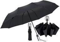 Čierny automatický dáždnik Silný dáždnik