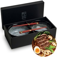 Keramické misky Udon s paličkami 17 cm Kuro E Keramické misky Udon s paličkami 17 cm Kuro E
