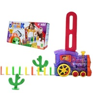 Zábavné zvrhnutie domino blokov Choo-Choo Dominik Zábavné zvrhnutie domino blokov Choo-Choo Dominik