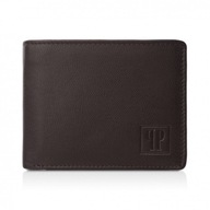 Pánska kožená peňaženka PAOLO PERUZZI, hnedá horizontálna peňaženka RFID PROTECTION