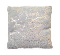 SIVÁ OBLIECKA NA VANKÚŠ 40x40 KOŽUŠINOVÝ PLÁŠŤ MRAMOR