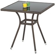 MOBIL Halmar hnedý technoratanový záhradný stôl