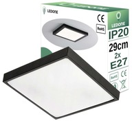 PLAFON čierne stropné svietidlo s LED 2x E27 PLAFON čierne stropné svietidlo s LED 2x E27
