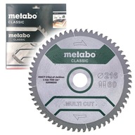 Univerzálny kotúč 216mm Z60 Metabo 628066000 negatívny zub Multi Cut otvor 30