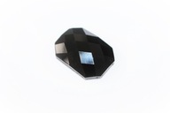 Fazetovaný kameň hot fix 18x25mm čierny 1 kus