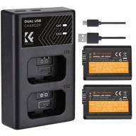 K&F Set Nabíjačka 2x Batéria NP-FW50 Batéria K&F Set Nabíjačka 2x Batéria NP-FW50 Batéria