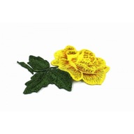 Jedna nášivka ROSE FLOWER žltá výšivka MALÉ Jedna nášivka ROSE FLOWER žltá výšivka MALÉ