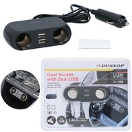 Rozdvojka SPLITTER 2xZAPALOVAČ 2xUSB Dunlop Rozdvojka SPLITTER 2xZAPALOVAČ 2xUSB Dunlop