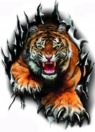 NÁLEPKA PRIPEVŇUJÚCA TEŤOVACÍ ODZNAK NA AUTO, TIGER RYPÁ KOV 24 x 18 cm NÁLEPKA PRIPEVŇUJÚCA TEŤOVACÍ ODZNAK NA AUTO, TIGER RYPÁ KOV 24 x 18 cm