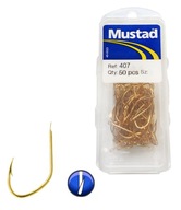 Háčiky Mustad 407 50ks. veľkosť: 4 ZLATÁ KRÁTKA Háčiky Mustad 407 50ks. veľkosť: 4 ZLATÁ KRÁTKA