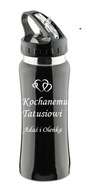 Elegantná 550ml kovová fľaša na vodu do školy + GRAVÍROVANIE Elegantná 550ml kovová fľaša na vodu do školy + GRAVÍROVANIE