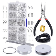 SADA NÁRAMKOV NA VÝROBU NÁUŠNÍKOV VÝROBA ŠPERKOV 917 kusov DIY SADA NÁRAMKOV NA VÝROBU NÁUŠNÍKOV VÝROBA ŠPERKOV 917 kusov DIY