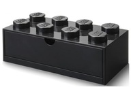 LEGO kontajner so zásuvkou Brick 8 Black LEGO kontajner so zásuvkou Brick 8 Black