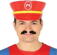 Plastový klobúk Super Mario Bros Červený herný kostým promový karneval Plastový klobúk Super Mario Bros Červený herný kostým promový karneval