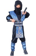 KOSTÝM NINJA NINJA ČIERNY A MODRÝ BOJOVNÍK 128 KOSTÝM NINJA NINJA ČIERNY A MODRÝ BOJOVNÍK 128