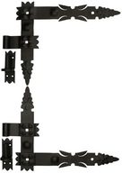 KOVANÝ UHLOVÝ PÁN NA DVERE 400X300MM + ČEP 2KS KOVANÝ UHLOVÝ PÁN NA DVERE 400X300MM + ČEP 2KS