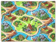 DETSKÝ KOBEREC DINOSAURS DINO ULICE 80x120 DETSKÝ KOBEREC DINOSAURS DINO ULICE 80x120