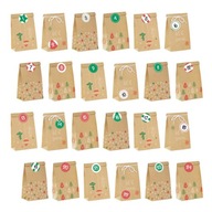 Adventný kalendár Papierové vrecúška 24 ks. Adventný kalendár Papierové vrecúška 24 ks.
